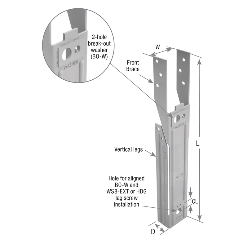 ADTT-TZ Adjustable Deck Tension Tie (out of box)