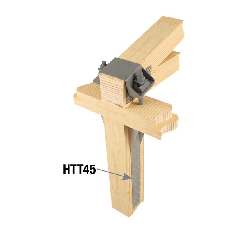 Typical HUGT3 wood installation with HTT45's