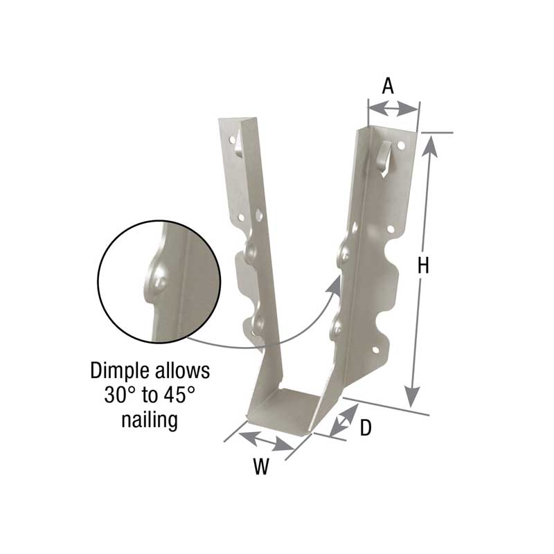 JUS28 Slant Nail Face Mount Joist Hanger