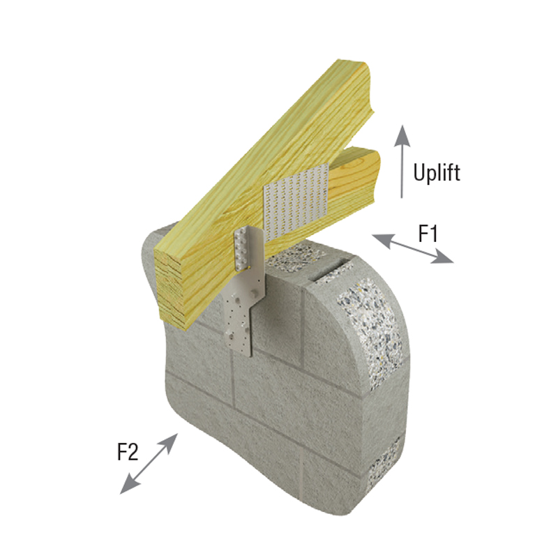 Typical LUGT2 masonry installation