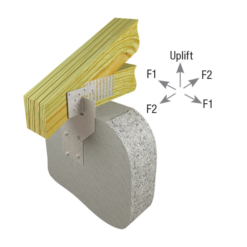 Typical LUGT4 masonry installation (LUGT3 similar)