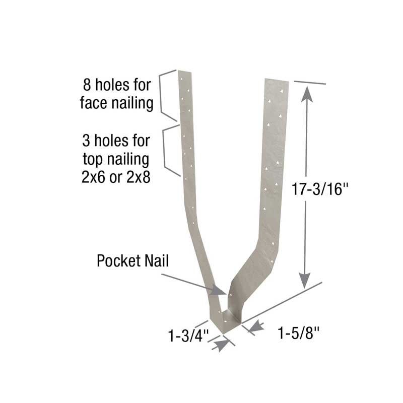 MSSH217R Severely Skewed Hanger (right shown)