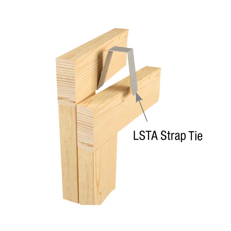 Additional LSTA Strap Tie attachment for high uplift