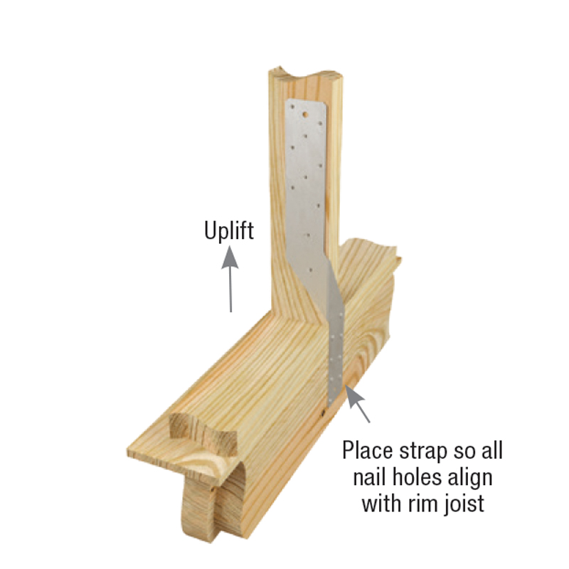 Typical LFTA6 stud-to-rim joist installation