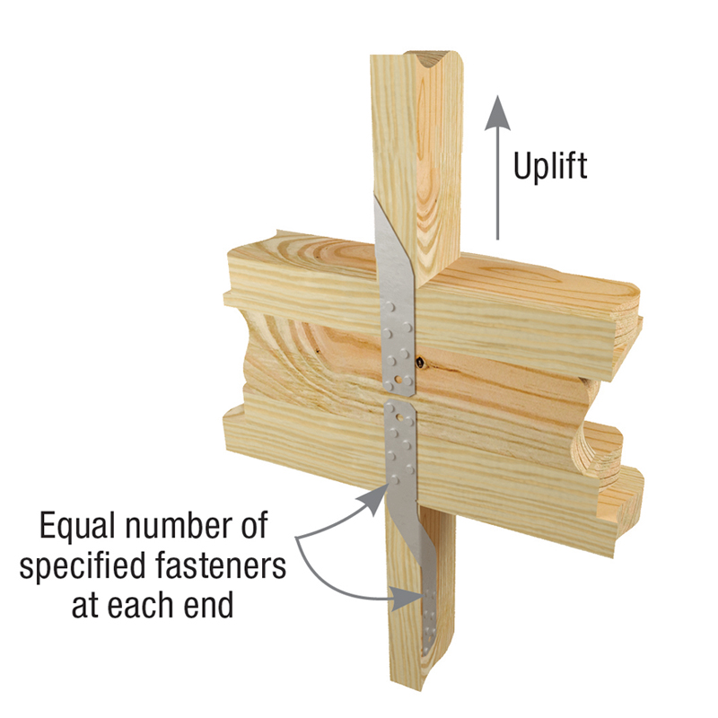 Typical LTW12 / MTW12 stud-to-rim joist installation