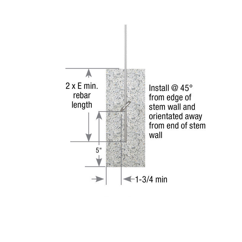 Plain view of End of Stem Wall installation