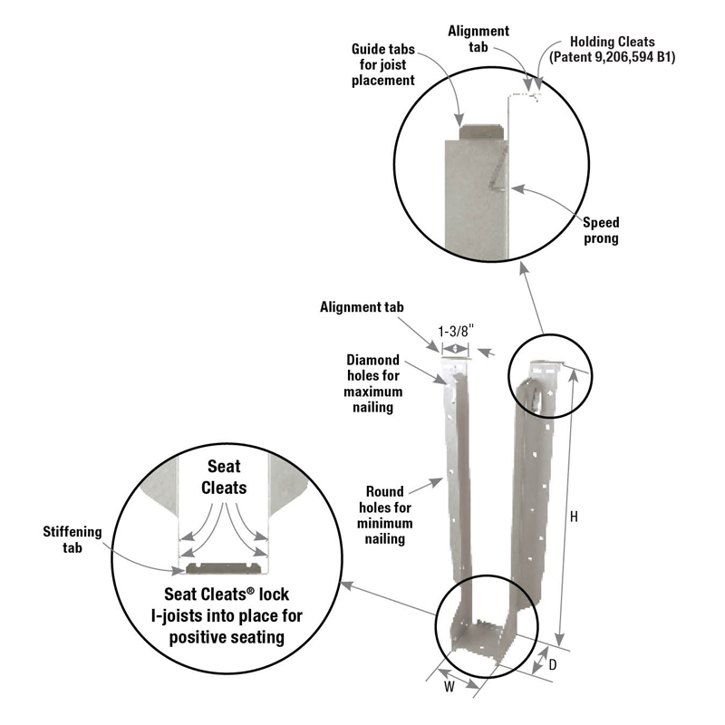 THFI2514 Face Mount I-Joist Hanger