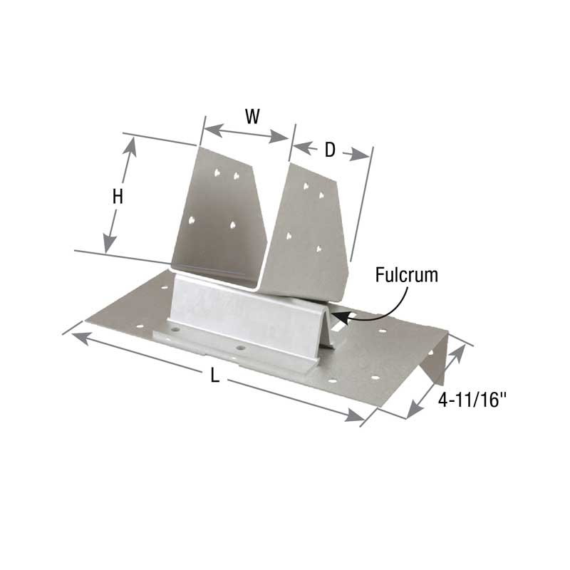 TMPH Adjustable Rafter-to-Plate Connector