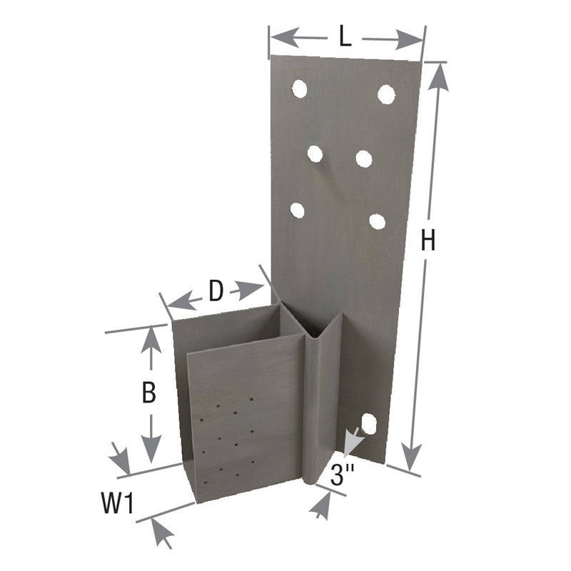 GT Skewed Girder Truss Hanger (left shown)